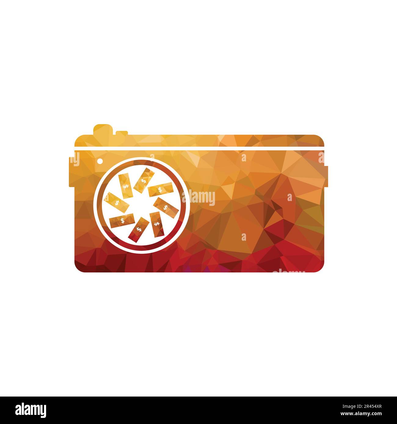 Symbol für das Sammeln von Kamerabildern. Flaches Farbdesign. Vektordarstellung. Eps 10. Stock Vektor