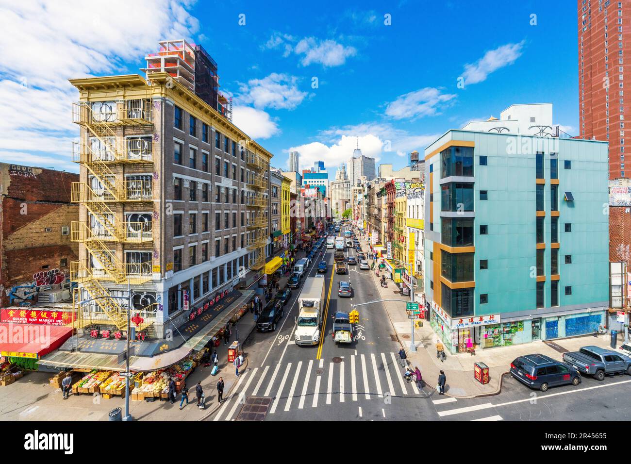 China Town, Street Scene Manhatten, New York City, NY, Vereinigte Staaten von Amerika Stockfoto