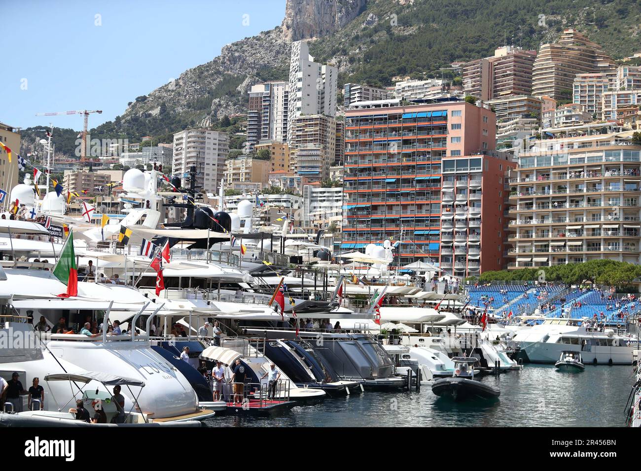 Circuit de Monaco, Montecarlo, Fürstentum Monaco, 25. Mai 2023, Hafen von Monaco am F1. Wochenende in Monaco während des Grand Prix De Monaco 2023 - Th Stockfoto
