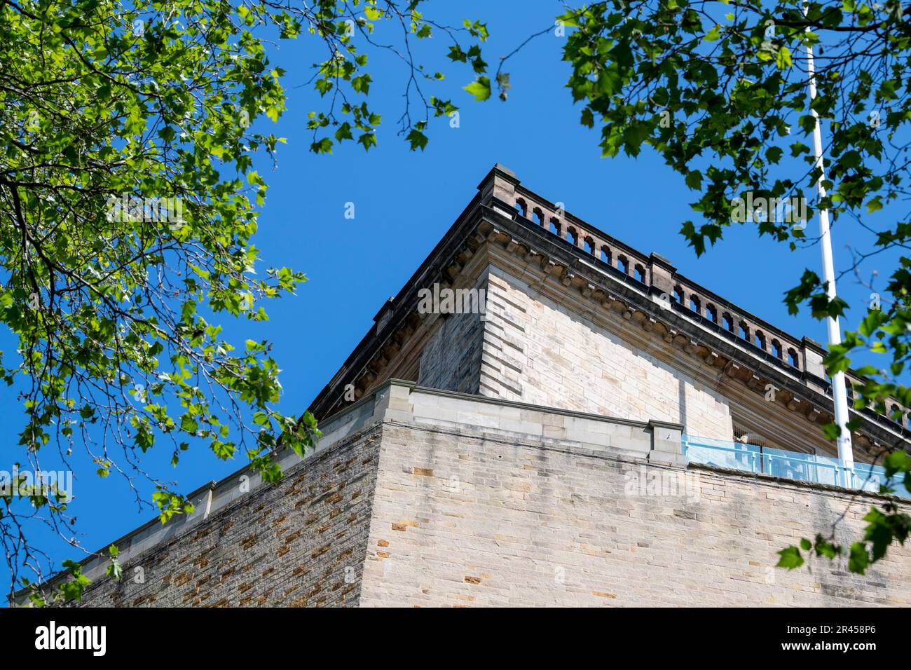 Blick auf Nottingham Castle in Nottingham City, Nottinghamshire England Großbritannien Stockfoto