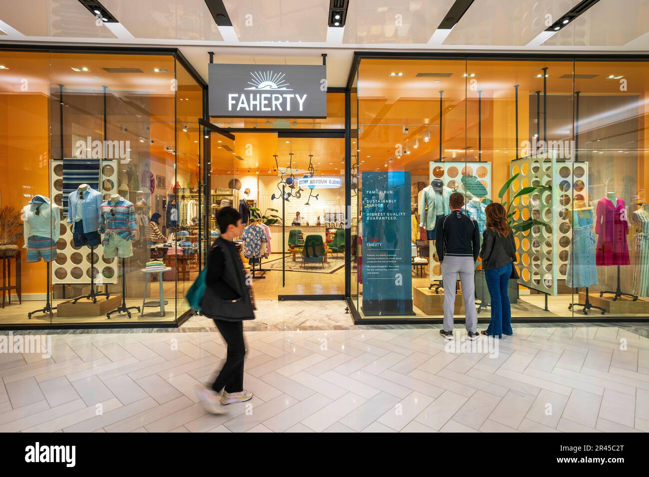 Hudson Yards Shopping Center Hudson River Manhatten, Chelsea, New York City, NY, Vereinigte Staaten von Amerika Stockfoto