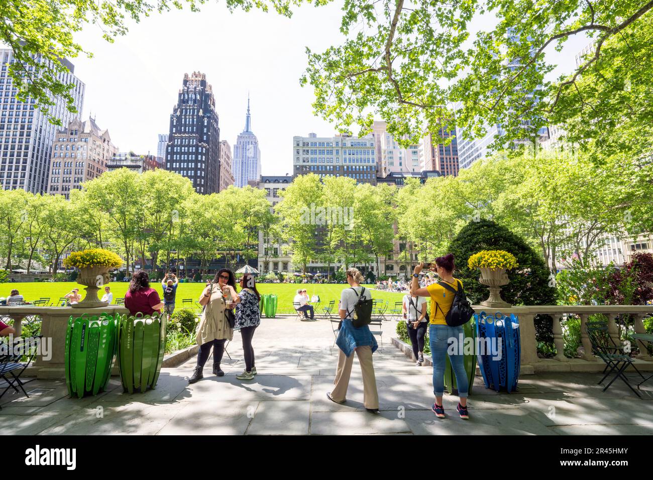 Bryant Park Manhatten, New York City, NY, Vereinigte Staaten von Amerika Stockfoto