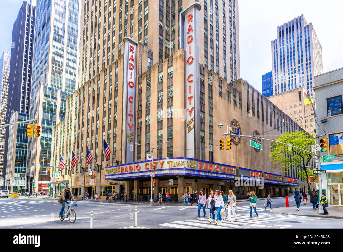 Radio City, manhatten New York City, NY, Vereinigte Staaten von Amerika Stockfoto