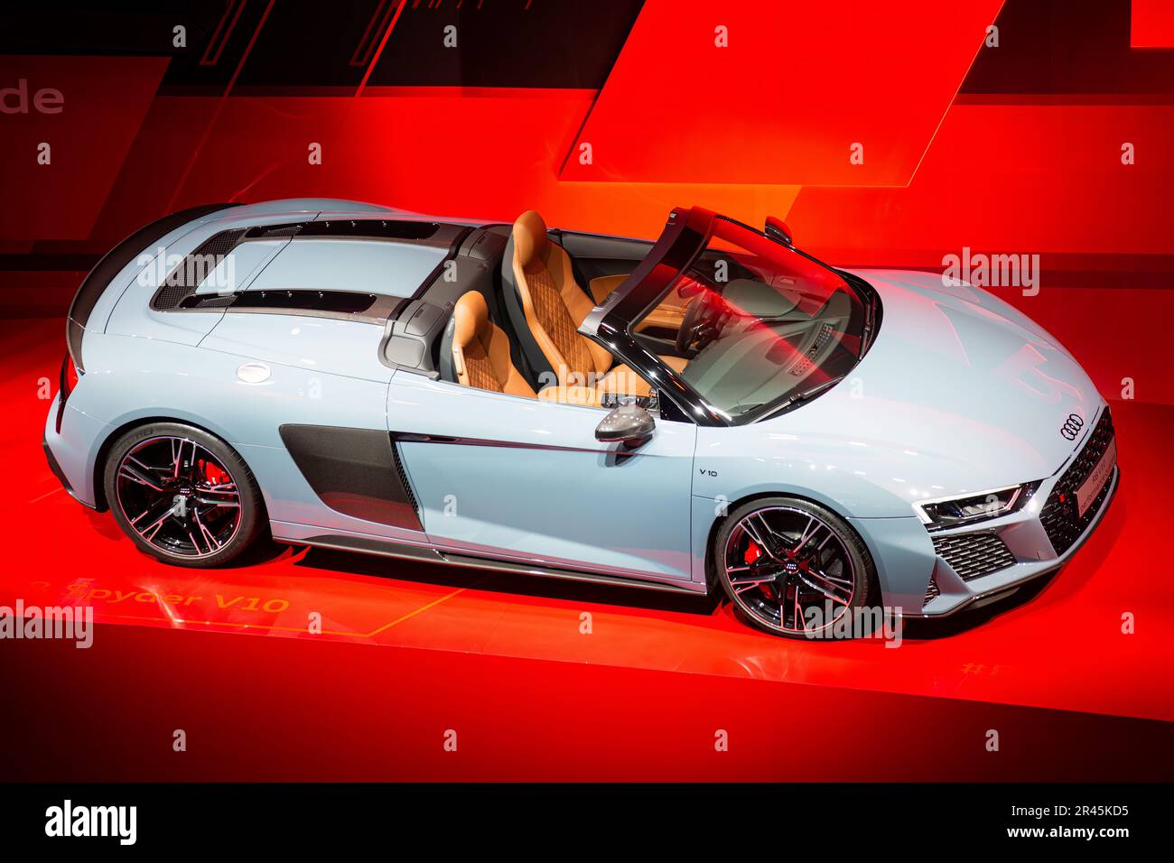 Frankfurt Am Main, Deutschland. 10. September 2019. Frankfurt International Motor Show 2019, IAA, Internationale Automobil Messe: Audi R8 Spyder V10. Kredit: Christian Lademann Stockfoto