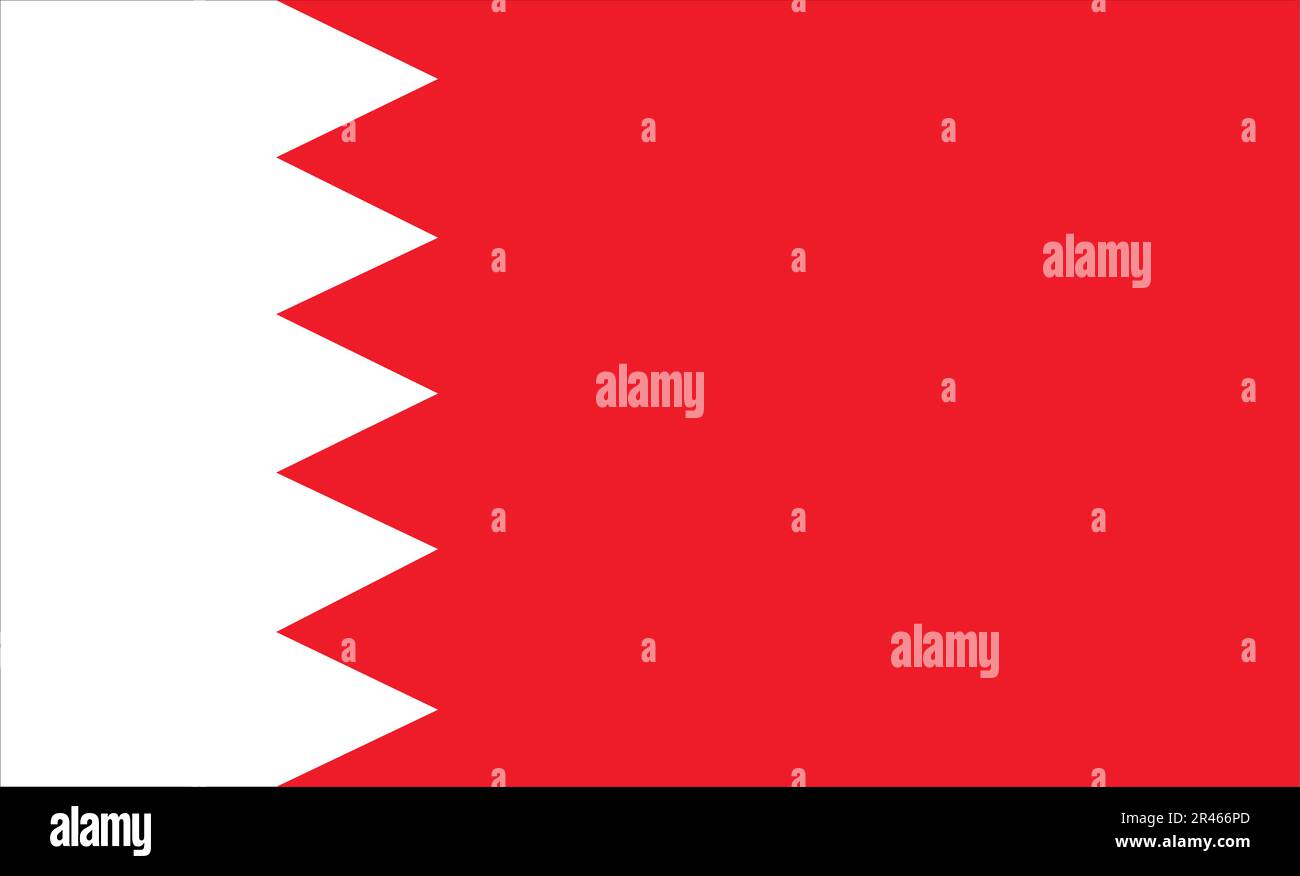 Design Der Bahrain-Flagge Stock Vektor