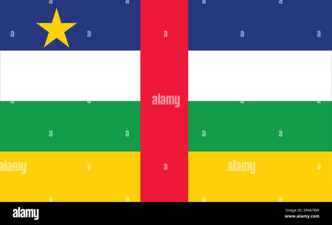 Flaggendesign Der Zentralafrikanischen Republik Stock Vektor