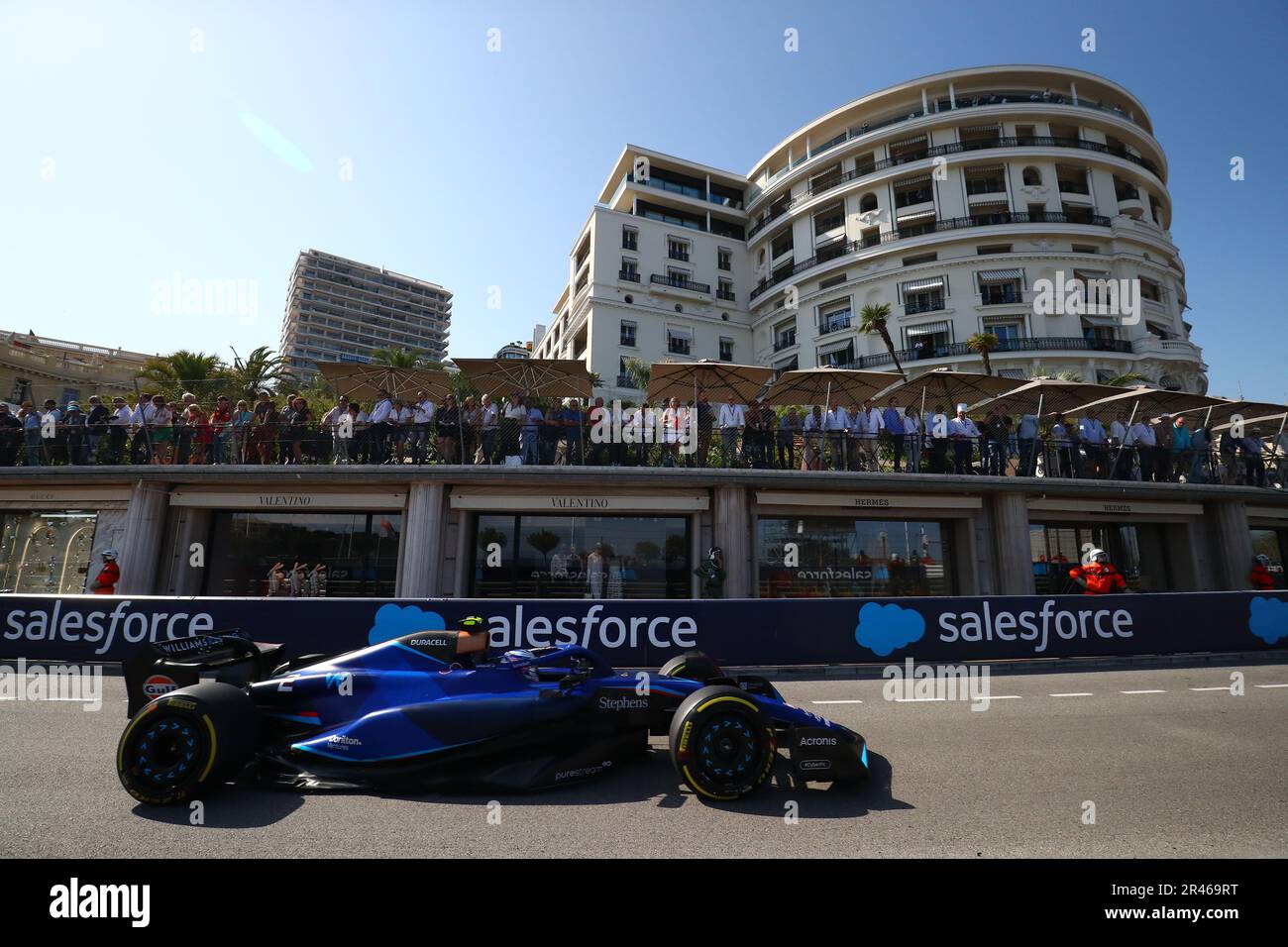 Montecarlo, Monaco. 26. Mai 2023. #02 Logan SarSergeant Williams Racing Mercedes während des Monaco GP, 25-28. Mai 2023 in Montecarlo, Formel 1 Weltmeisterschaft 2023. Kredit: Unabhängige Fotoagentur/Alamy Live News Stockfoto