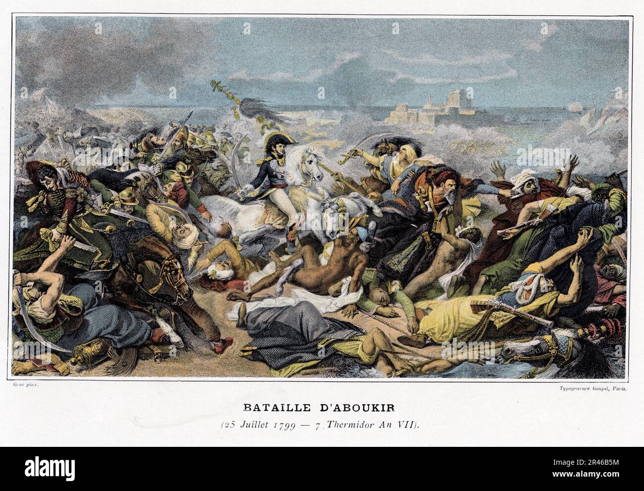 campagne des Francaise: bataille d'Aboukir 25 Juillet 1799 - Révolution Francaise Stockfoto