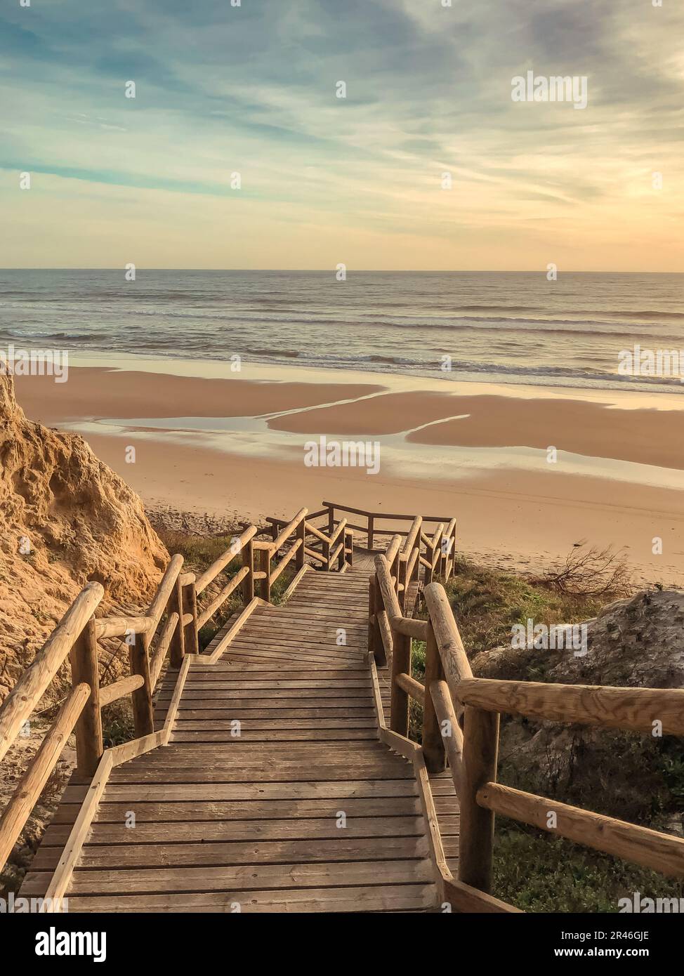 donana Beach der Nationalpark Coto de Donana an der Atlantikküste in Matalascañas Stockfoto