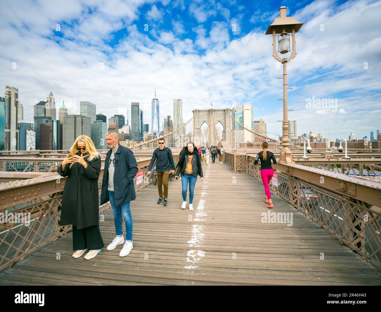 Brooklyn Bridge Brooklyn, New York City, NY, Vereinigte Staaten von Amerika Stockfoto