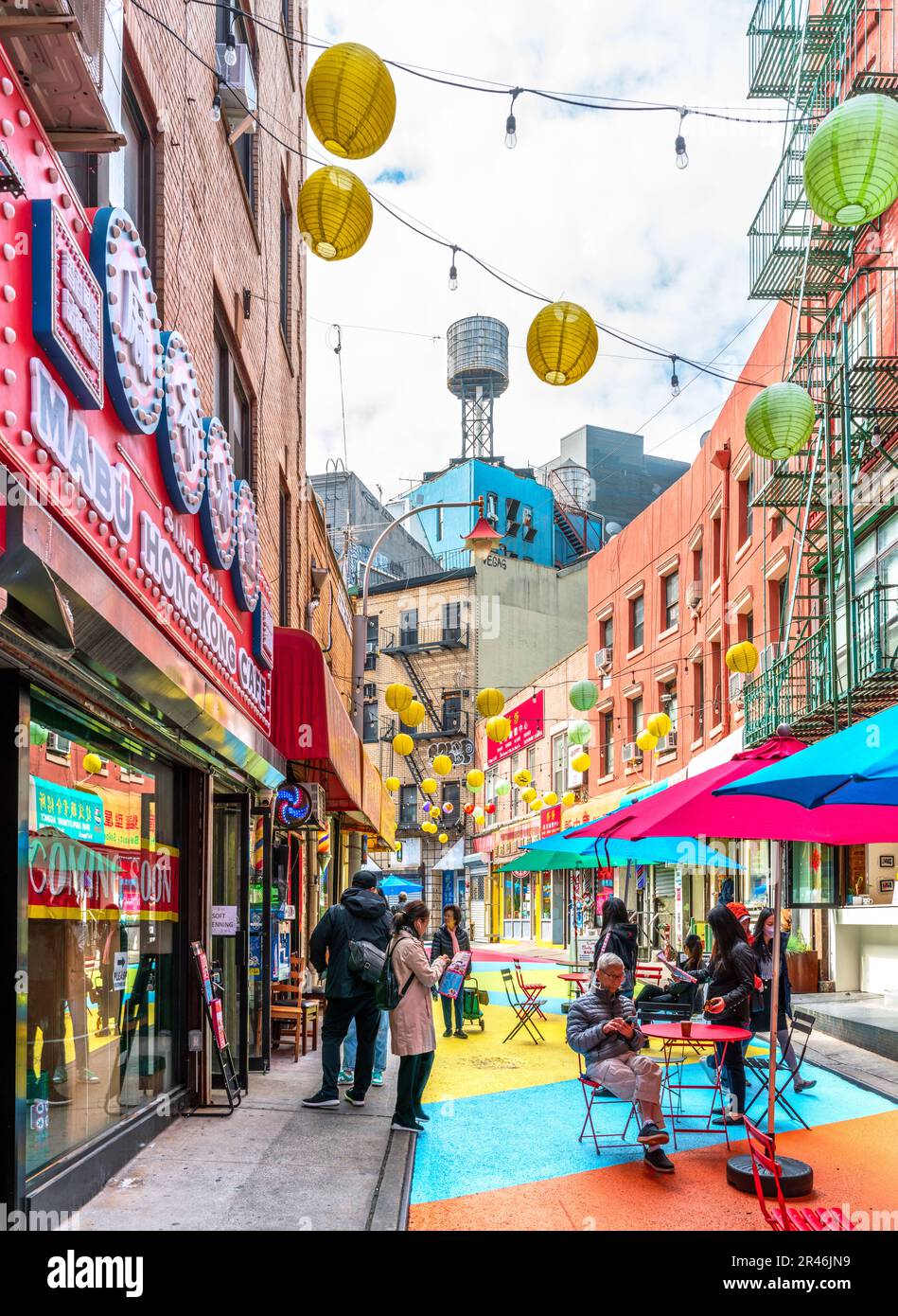 China Town, Street Scene Manhatten, New York City, NY, Vereinigte Staaten von Amerika Stockfoto