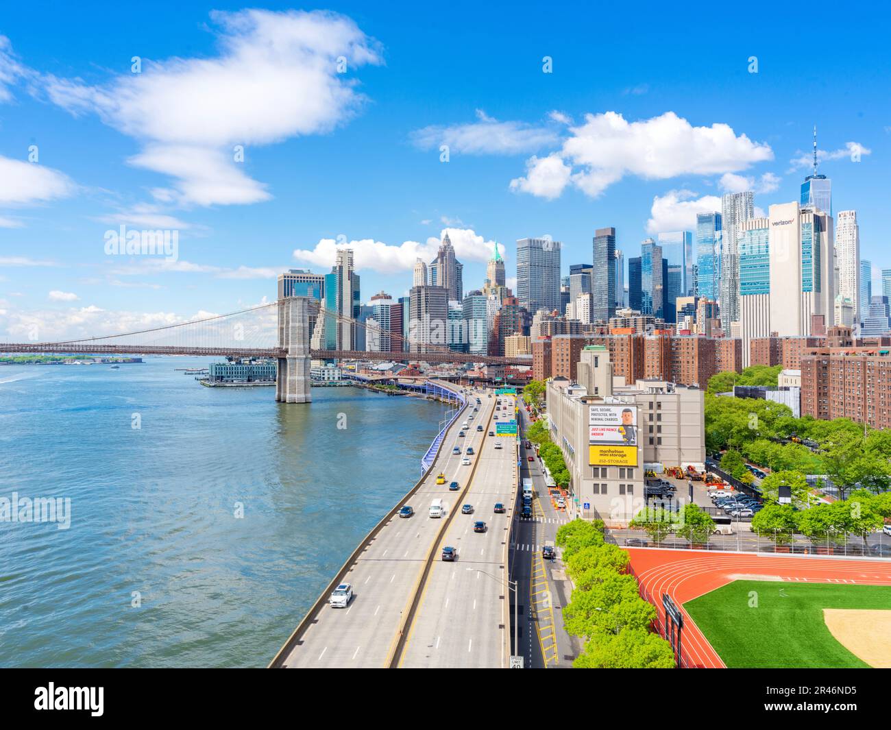 Brooklyn Bridge Brooklyn, New York City, NY, Vereinigte Staaten von Amerika Stockfoto