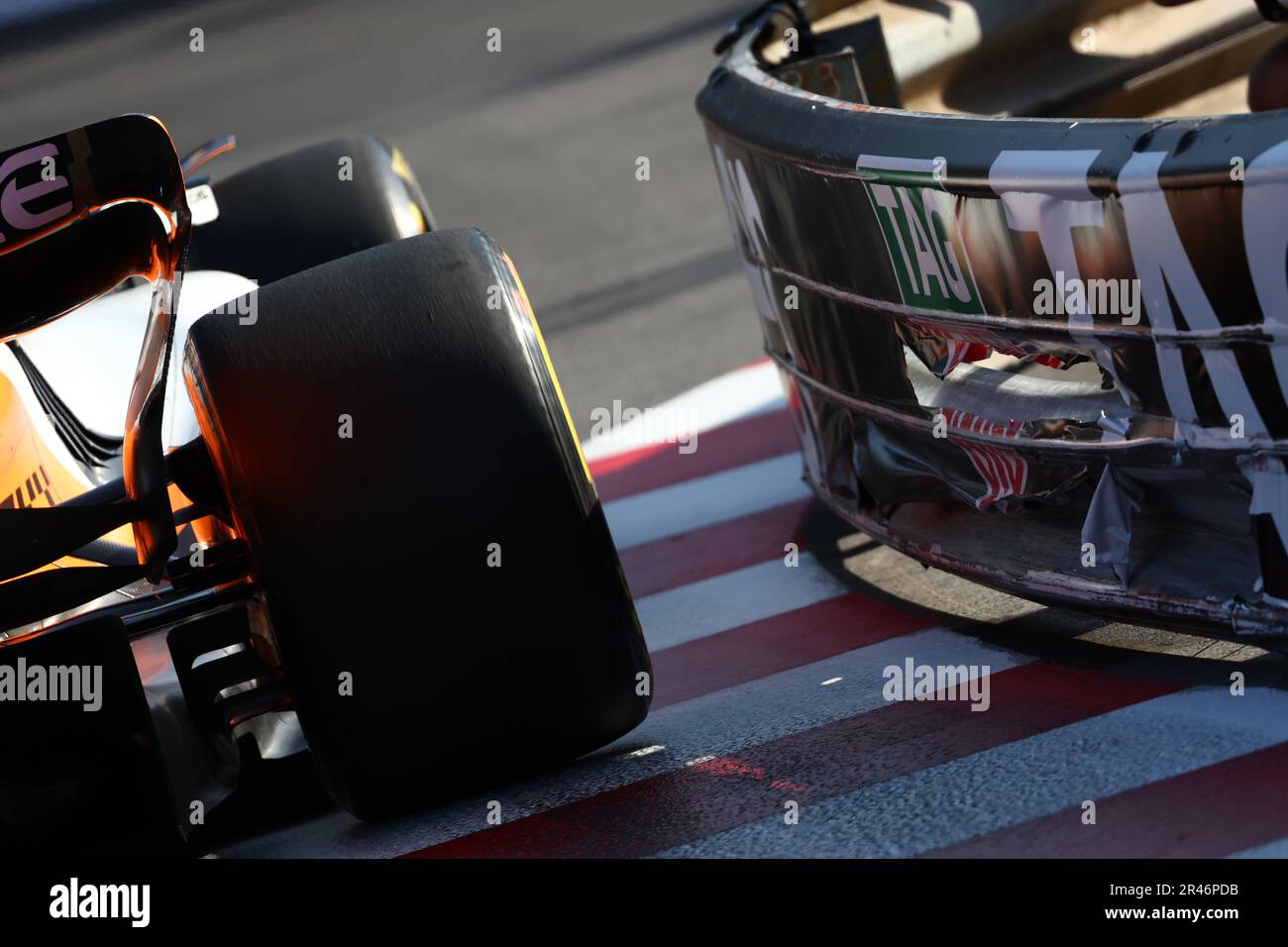 Monte Carlo, Monaco. 26. Mai 2023. McLaren MCL60. Formel-1-Weltmeisterschaft, Rd 7, Monaco Grand Prix, Freitag, 26. Mai 2023. Monte Carlo, Monaco. Kredit: James Moy/Alamy Live News Stockfoto
