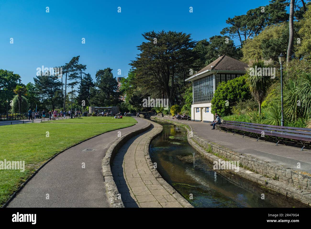 Bournemouth, Großbritannien - 26. 2023. Mai: Der Bourne Stream, der ...