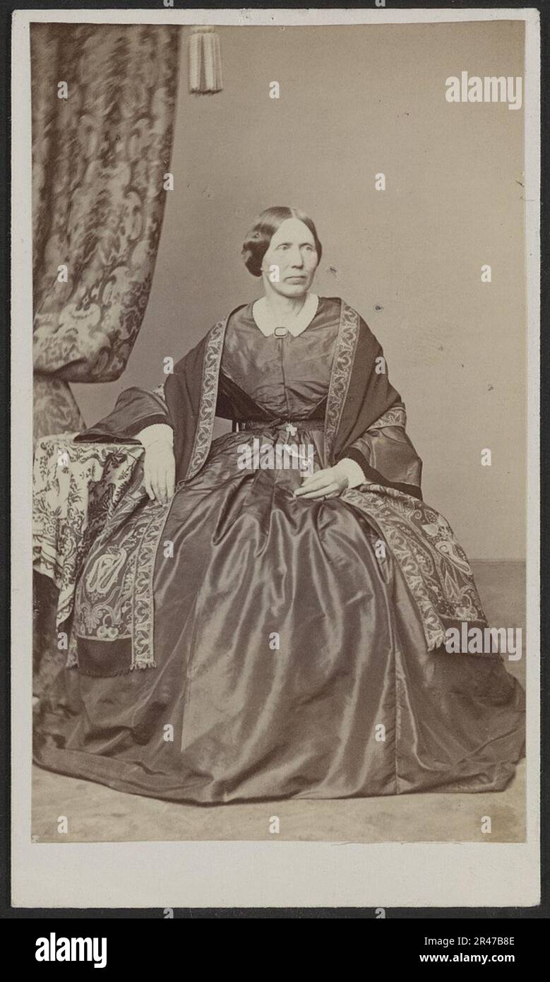 Nicht identifizierte Frau im Schal, möglicherweise Krankenschwester, während des Bürgerkriegs) - Henry Ulke, 278 Pennsylvania Avenue, Washington, D.C. Stockfoto