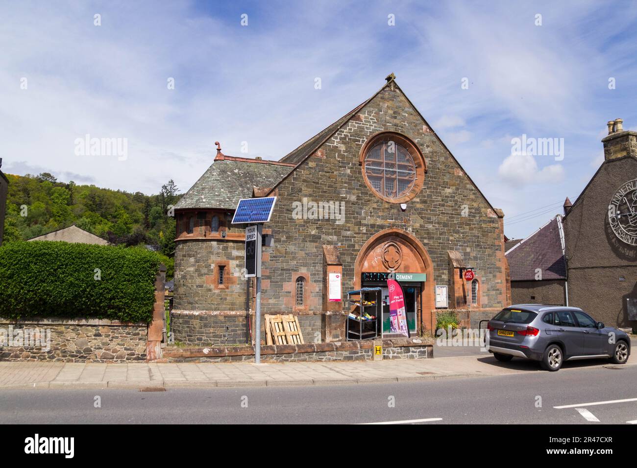 Innerleithen ehemalige Kongregationskapelle an der High Street, schottische Grenzen, Schottland Stockfoto