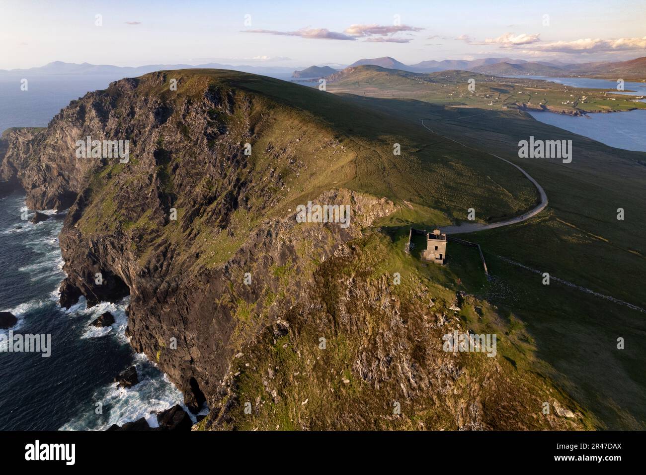 Valentia Island County Kerry, Blick nach Osten vom Bray Head Tower Stockfoto