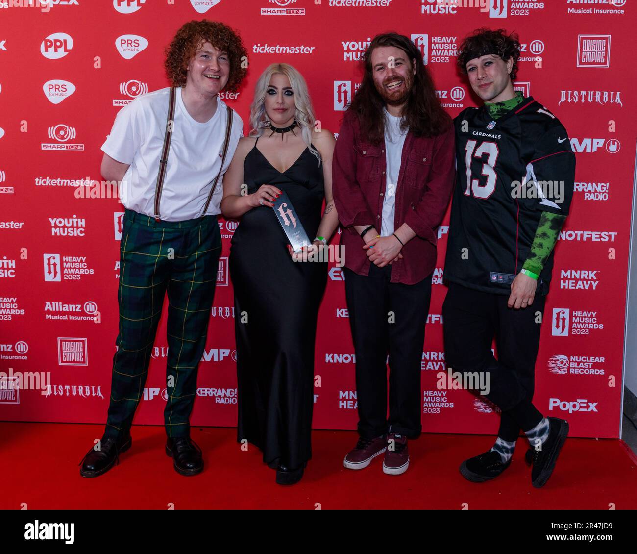 Heavy Music Awards, OVO Arena Wembley, Großbritannien. 26. Mai 2023 Vukovi, Gewinner des Best Production Award bei den Heavy Music Awards 2023, veranstaltet in der OVO Arena Wembley Photo von Amanda Rose/Alamy Live News Stockfoto