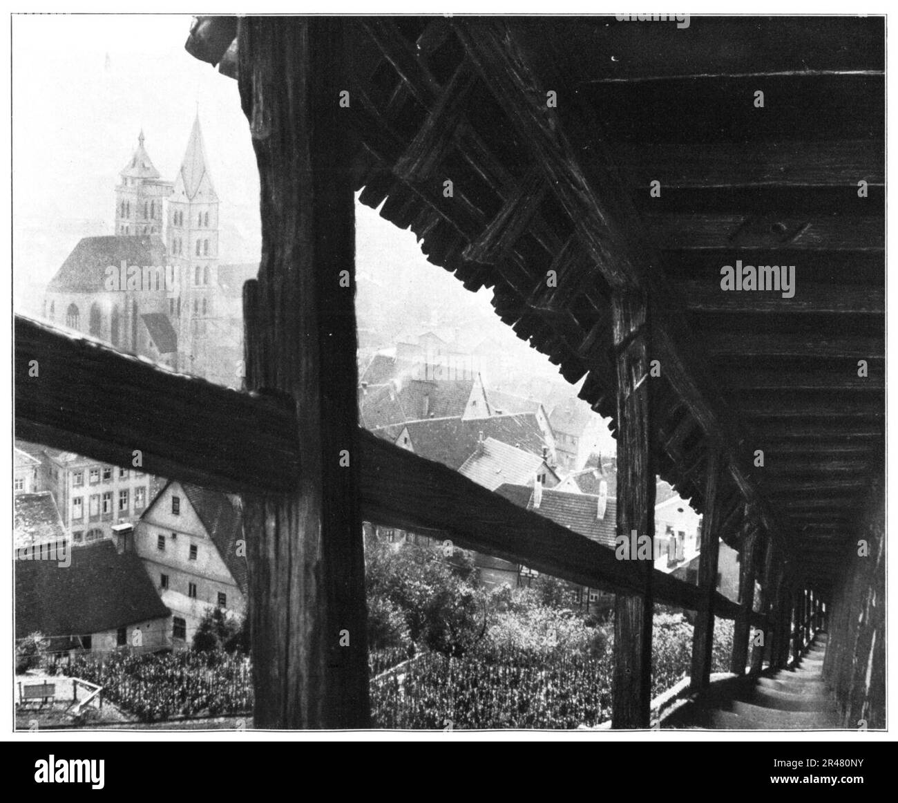 Unser Land 1925 B 46, Esslingen vom Wehrgang aus gesehen, von der Trappen Stockfoto
