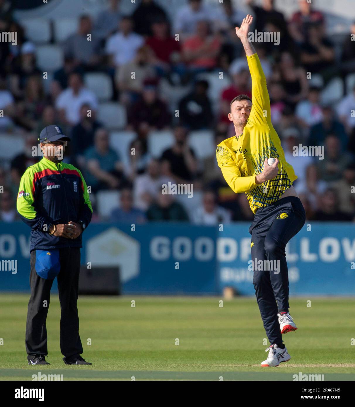 Northampton 26. Mai: Ashton Turner von Durham Cricket in Aktion während Vitality T20 Blast Match zwischen Northamptonshire Steelbacks und Durham Cricket am County Ground Northampton am 26. Mai 2023 Northampton England . Kredit: PATRICK ANTHONISZ/Alamy Live News Stockfoto