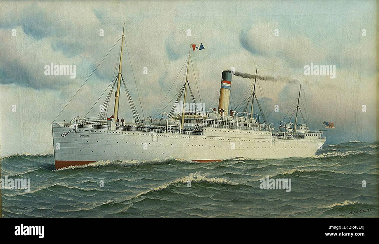 US Army Transport Logan, von Antonio Jacobsen 32854 Stockfoto