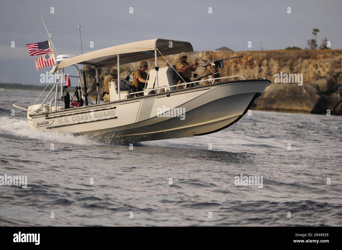 US Coast Guard Maritime Safety and Security Team (MSST) 91114 patrouilliert die Küste von Guantanamo Bay Stockfoto