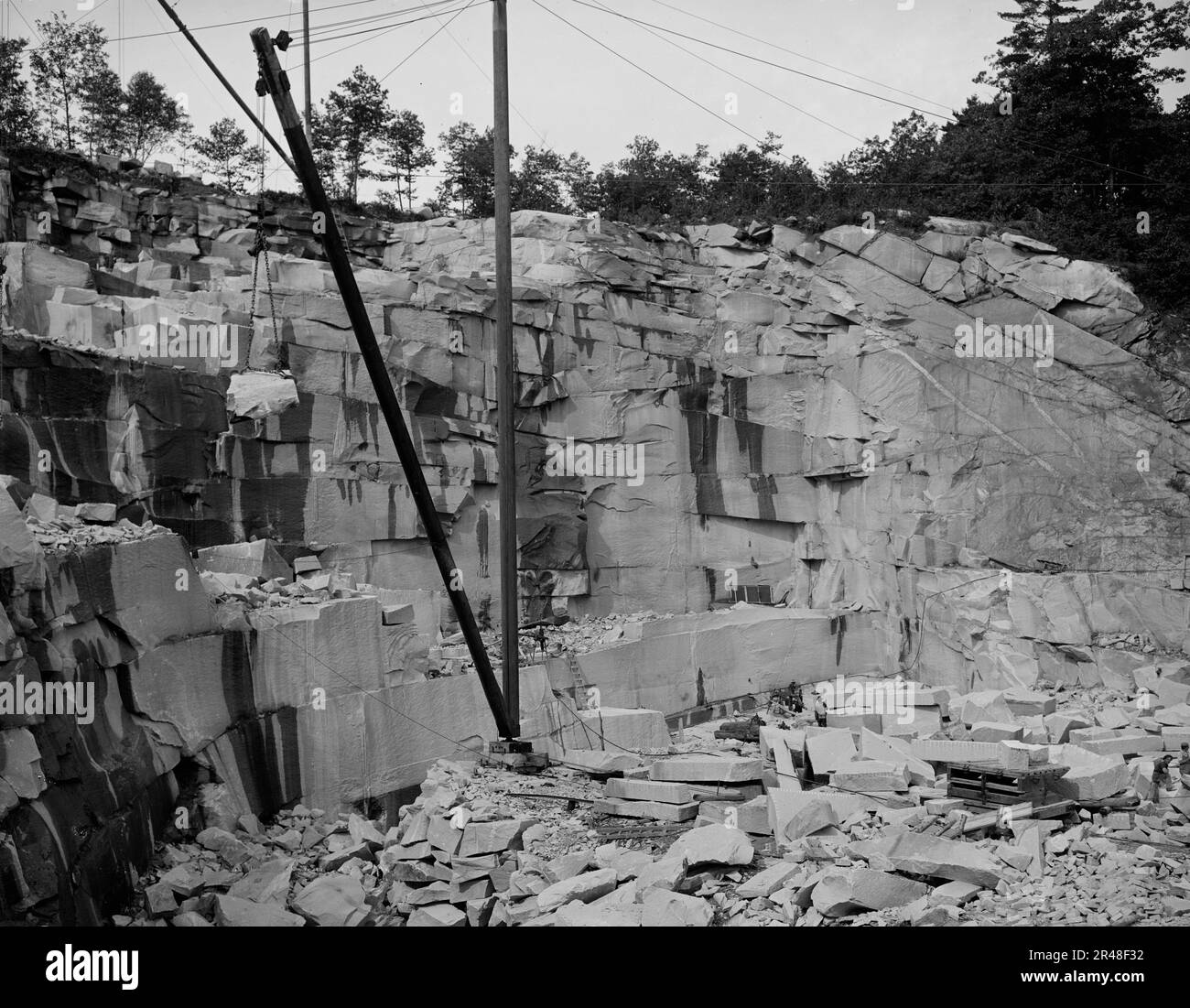Steinbruch, ein Granitbruch aus Neuengland, c1908. Stockfoto