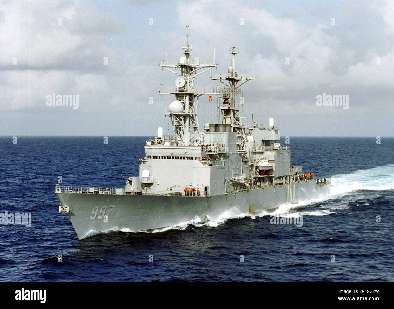 US Navy USS Hayler (DD 997) im Gange Stockfoto