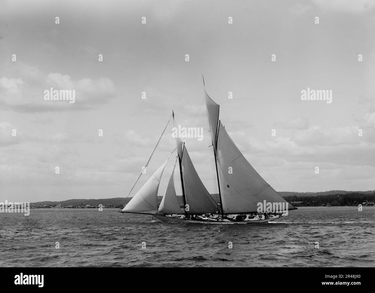 Smaragd, 1894. Möglicherweise New York Yacht Club Regatta. Stockfoto