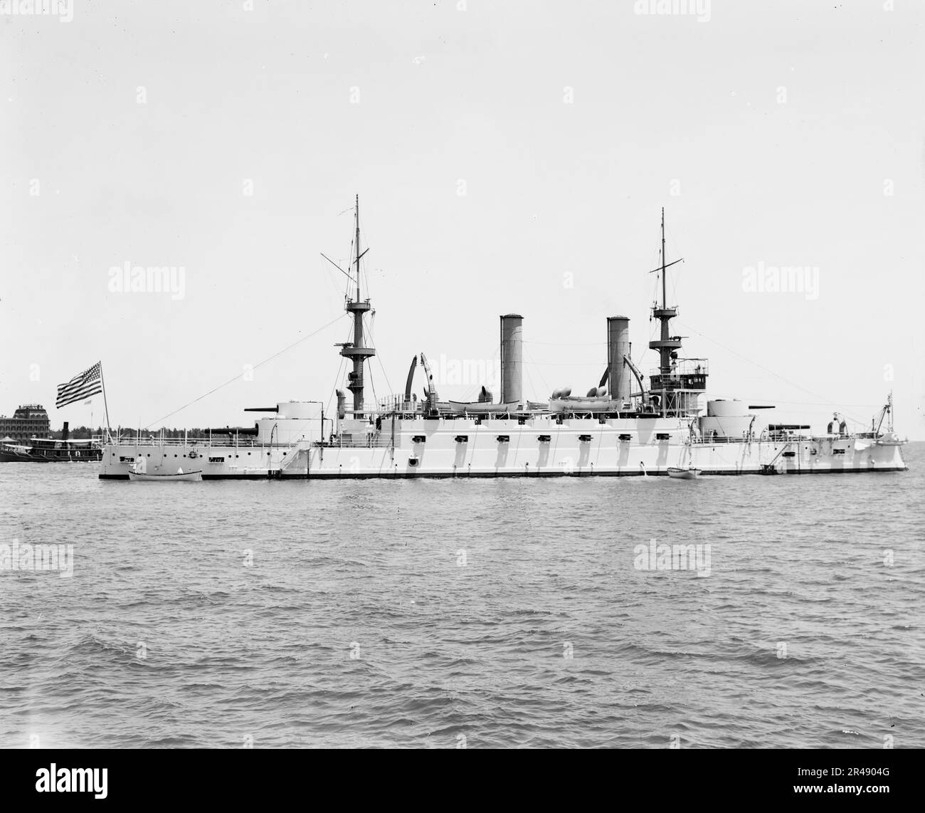 U.S.S. Kentucky, 1900 oder 1901. Stockfoto