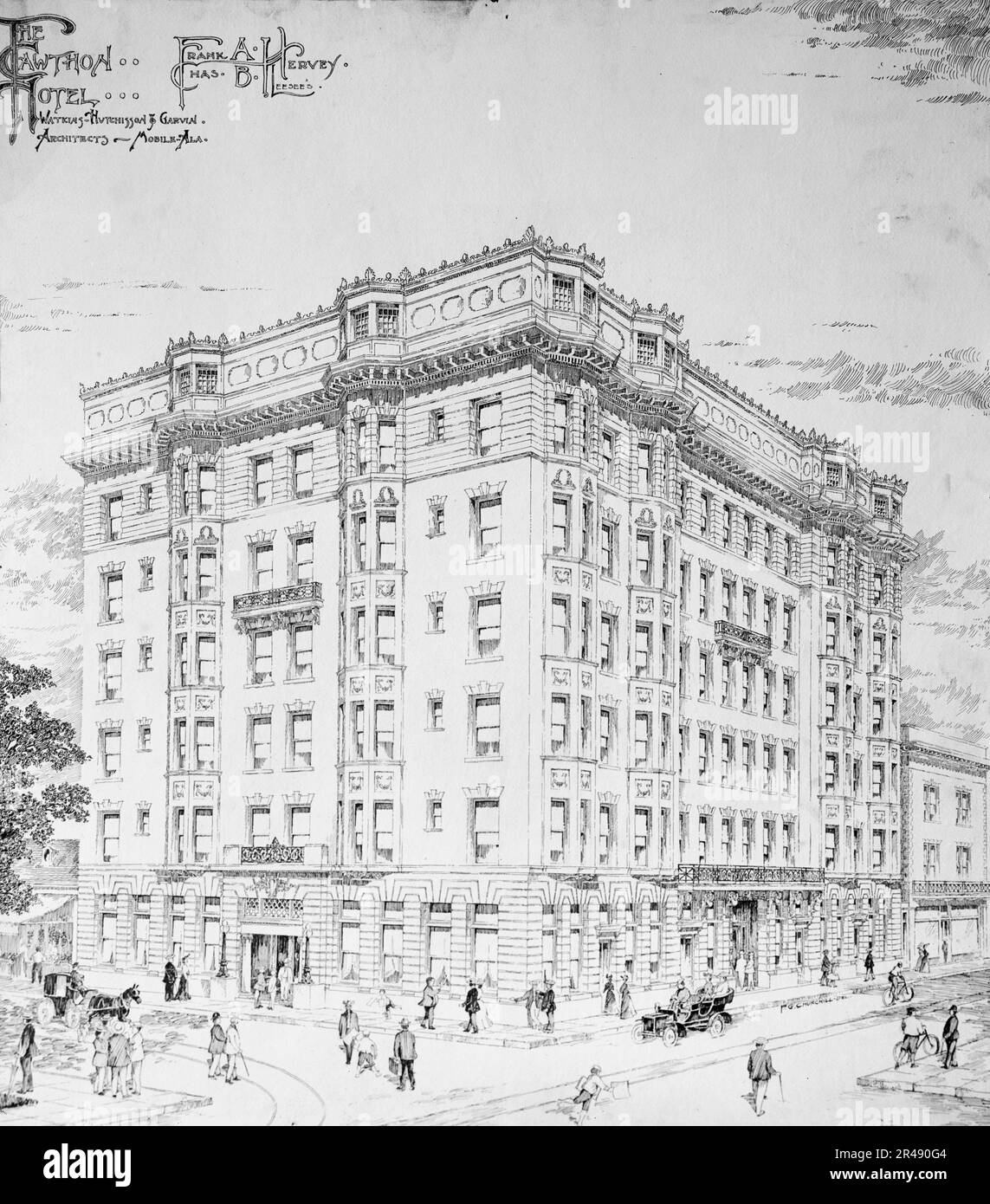 Das Cawthon Hotel, zwischen 1900 und 1910. Stockfoto