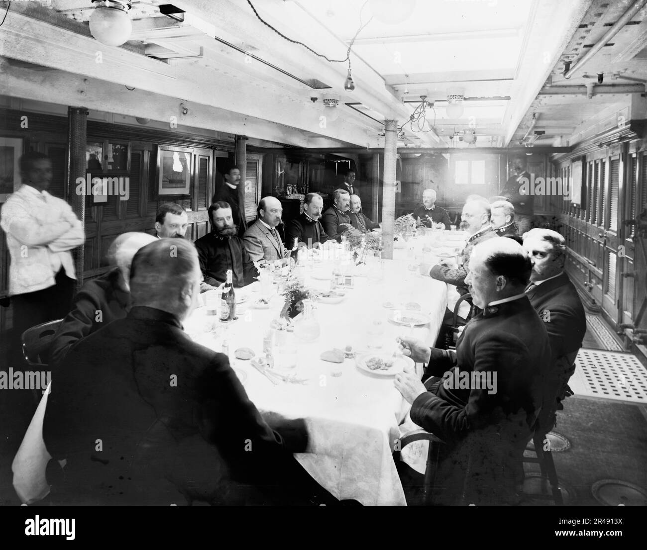 U.S.S. New York, Stationsraum, zwischen 1893 und 1901 Uhr. Stockfoto