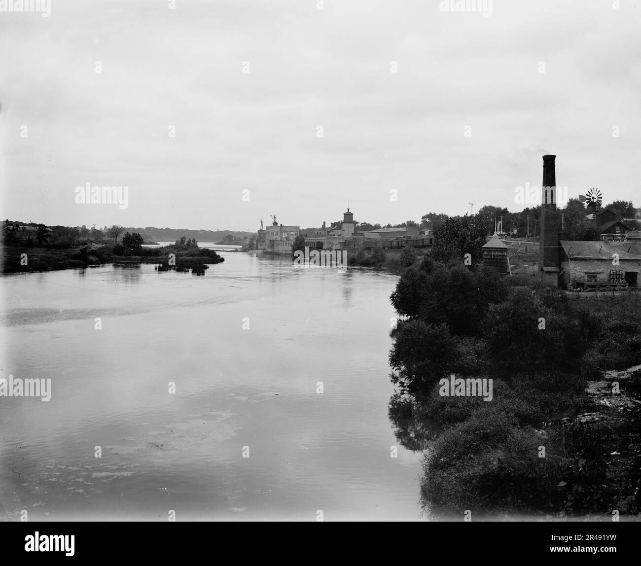 Von Batavia, Fox River, Illinois, zwischen 1880 und 1899. Stockfoto
