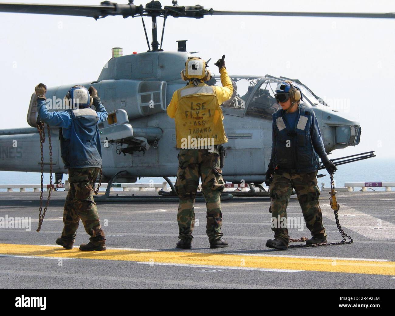 US Navy AH-1 Super Cobra Launch Stockfoto