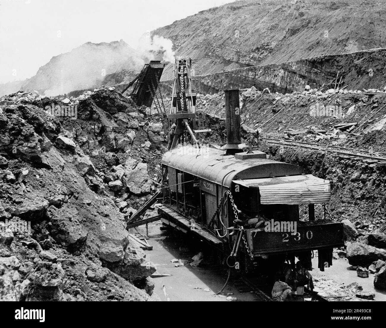 Dampfbagger, Panamakanal, c.(zwischen 1905 und 1914 Uhr). Stockfoto