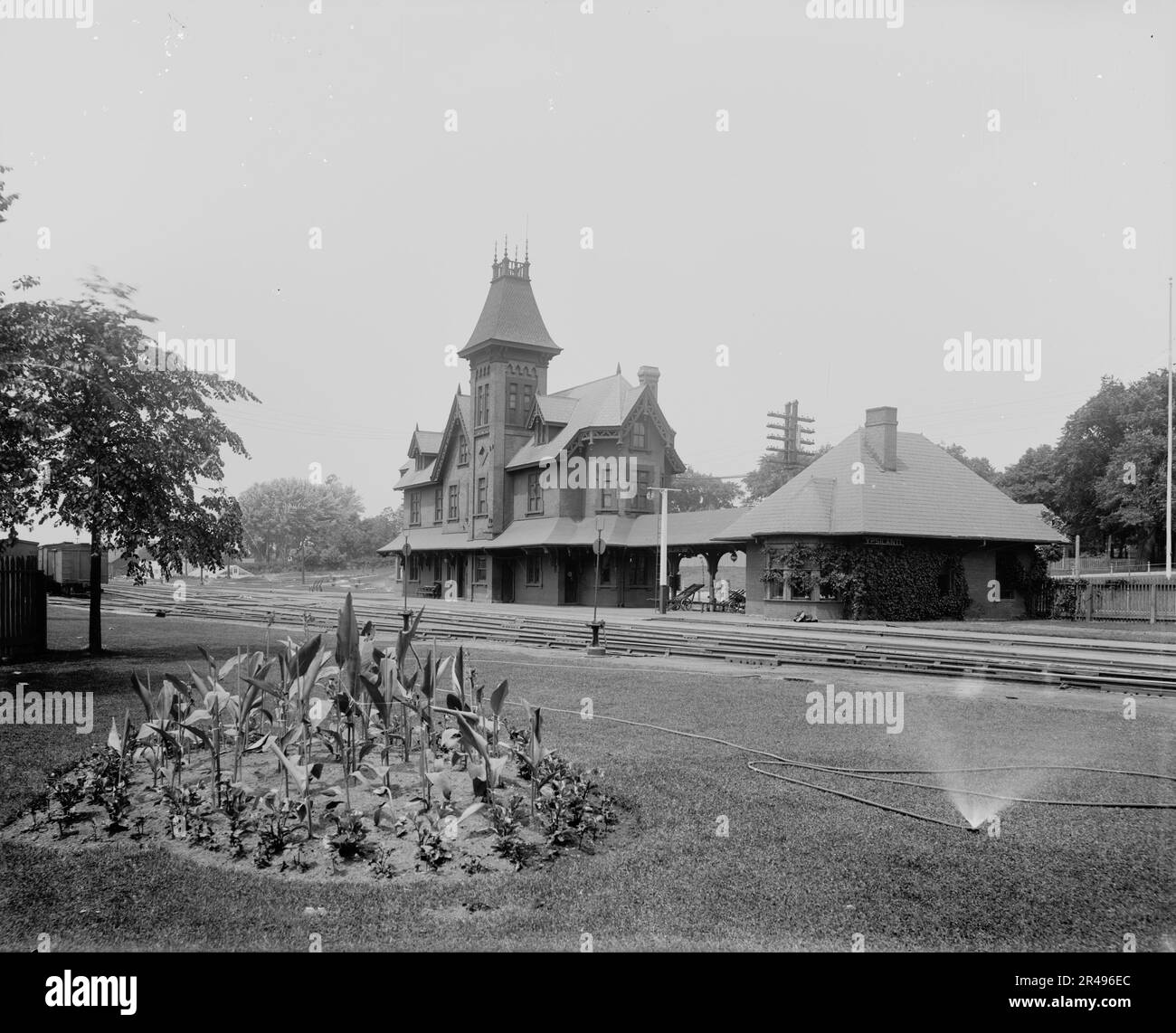 Michigan Central Station, Ypsilanti, Michigan (1901?). Stockfoto