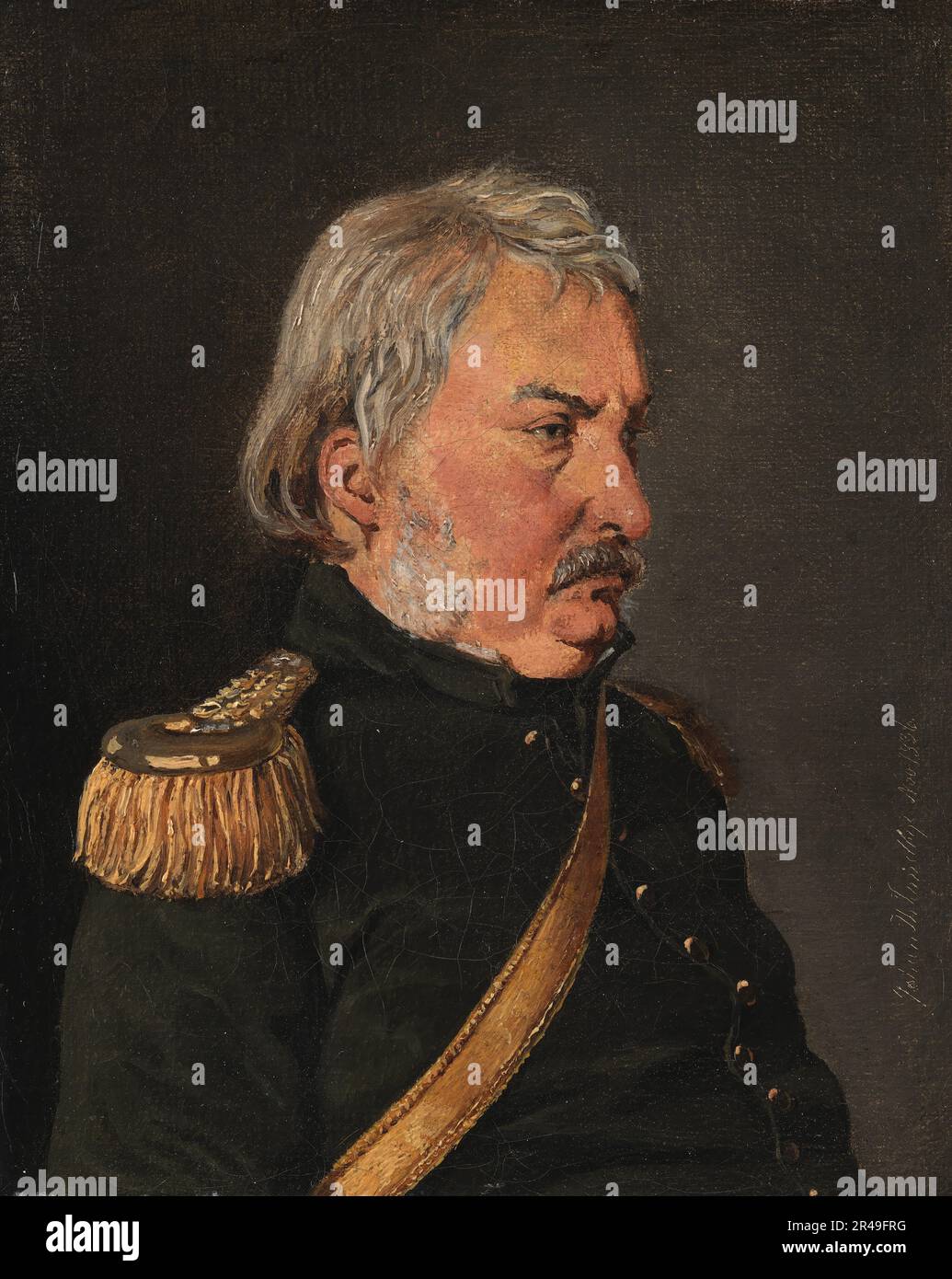 Oberst Joachim Theodor Lundbye, der Vater des Künstlers, 1836. Stockfoto
