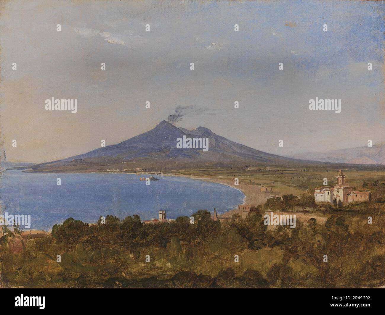 Golf von Neapel mit Vesuv, 1818-1821. Stockfoto