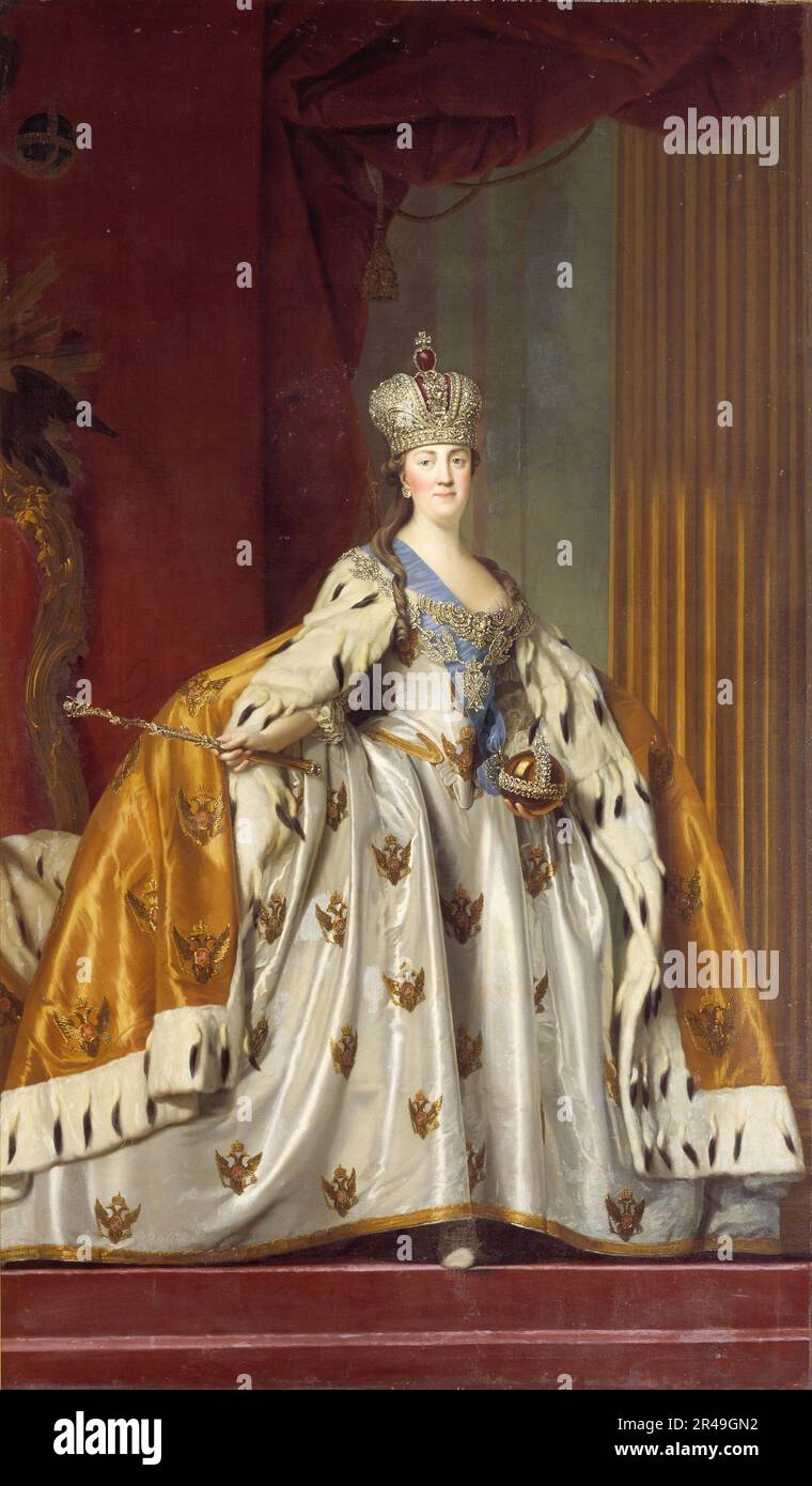 Katharina II. Aus Russland im Krönungskleid, 1766-1767. Stockfoto