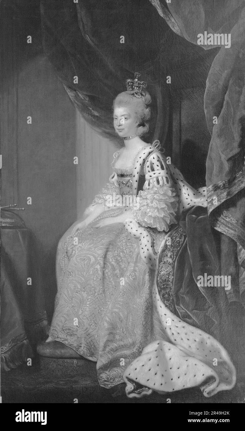 Königin Charlotte Sophia von Mecklenburg-Strelitz. Ehefrau von George III, 1738-1792. Stockfoto