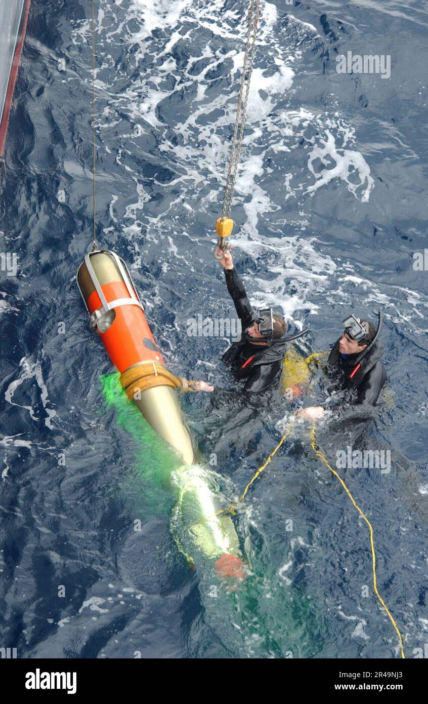 SUCH- und Rettungsschwimmer Quartermaster DER US Navy Stockfoto