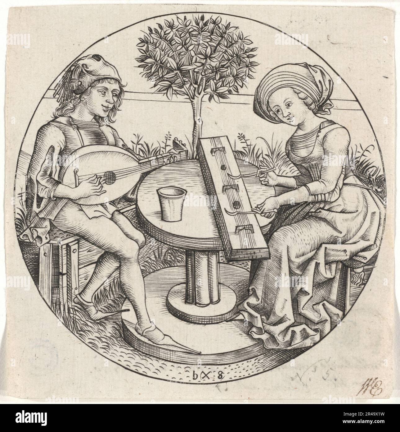 Das Musikalische Paar, 1470/80. Stockfoto