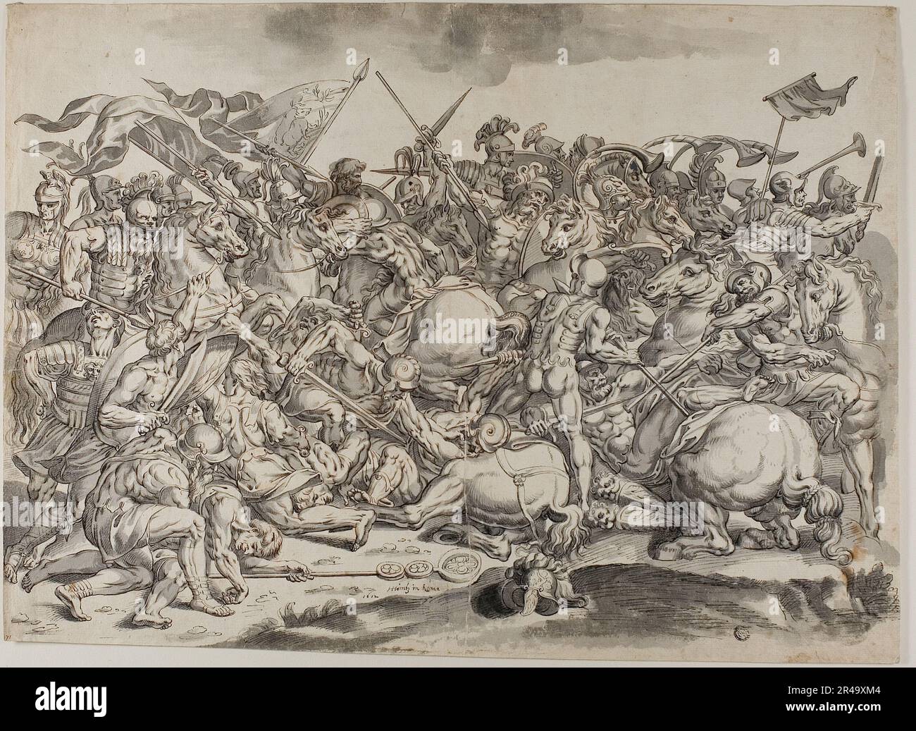 Schlacht über die Milvian Bridge, 1612. Stockfoto