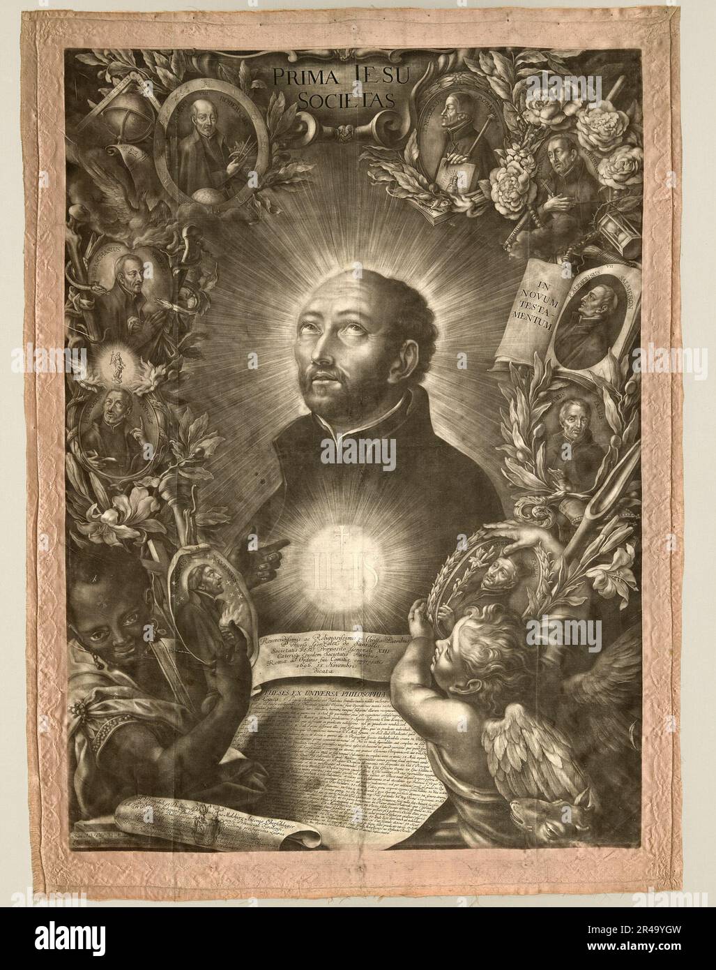 These-Sheet zeigt St. Ignatius von Loyola, 15. November 1696. Stockfoto