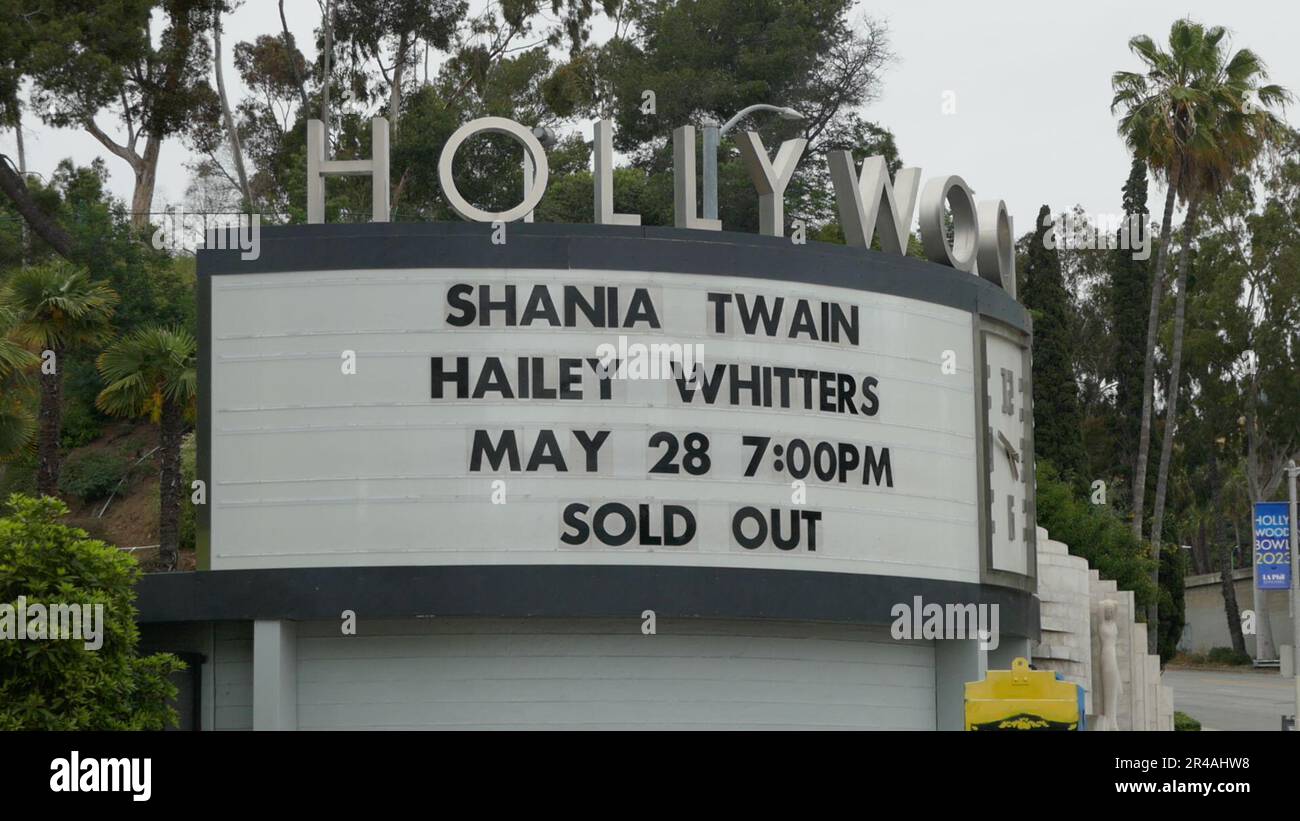 Los Angeles, Kalifornien, USA 26. Mai 2023 Shania Twain Queen of Me Hollywood Bowl-Konzert Marquee am 26. Mai 2023 in Los Angeles, Kalifornien, USA. Foto: Barry King/Alamy Stock Photo Stockfoto