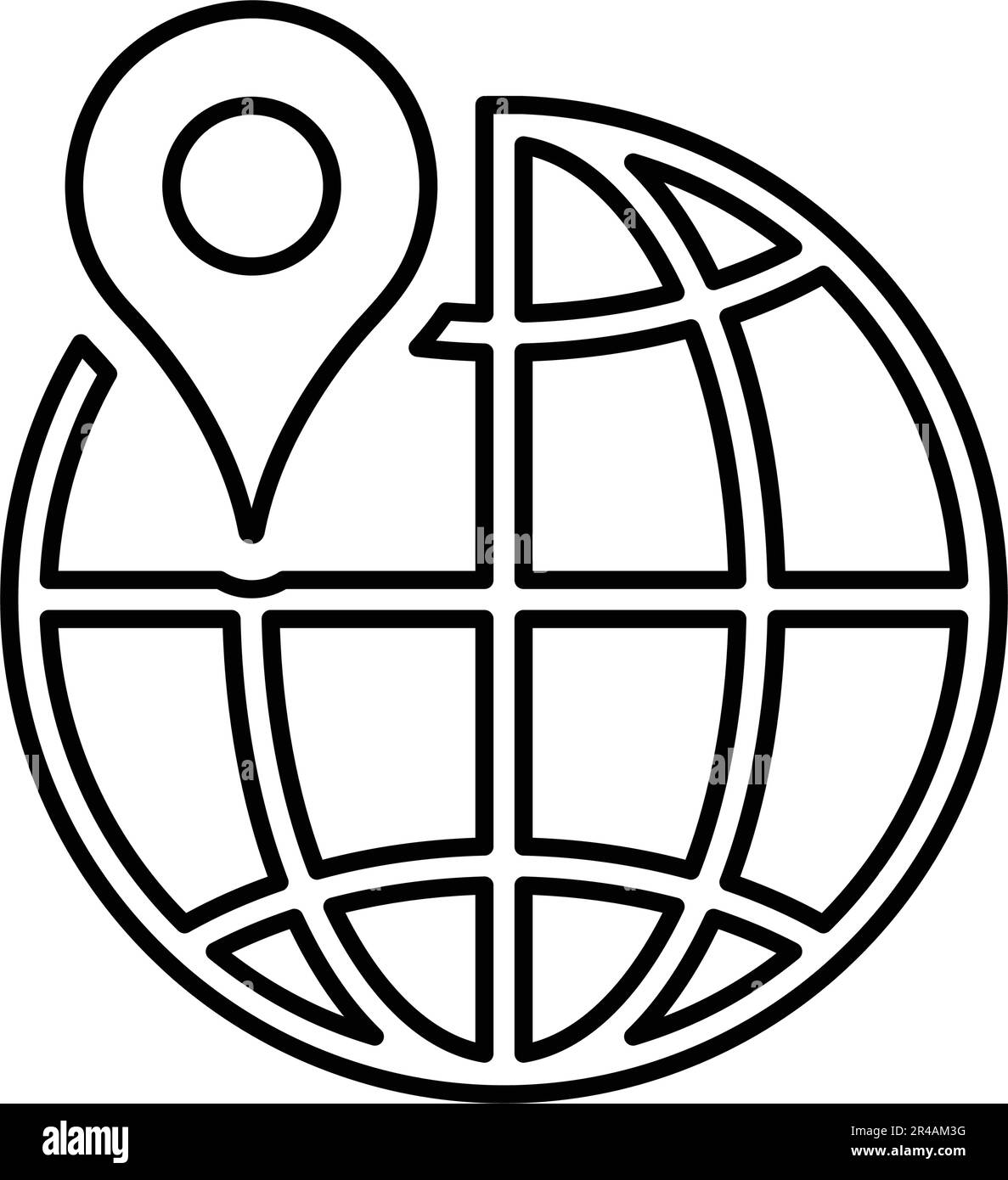 Globe, gps, Karte, seo, Standortsymbol – wunderschönes Vektordesign. Perfekt für Web, Printmedien, Online-Design, kommerzielle Nutzung oder jede Art von Design p Stock Vektor