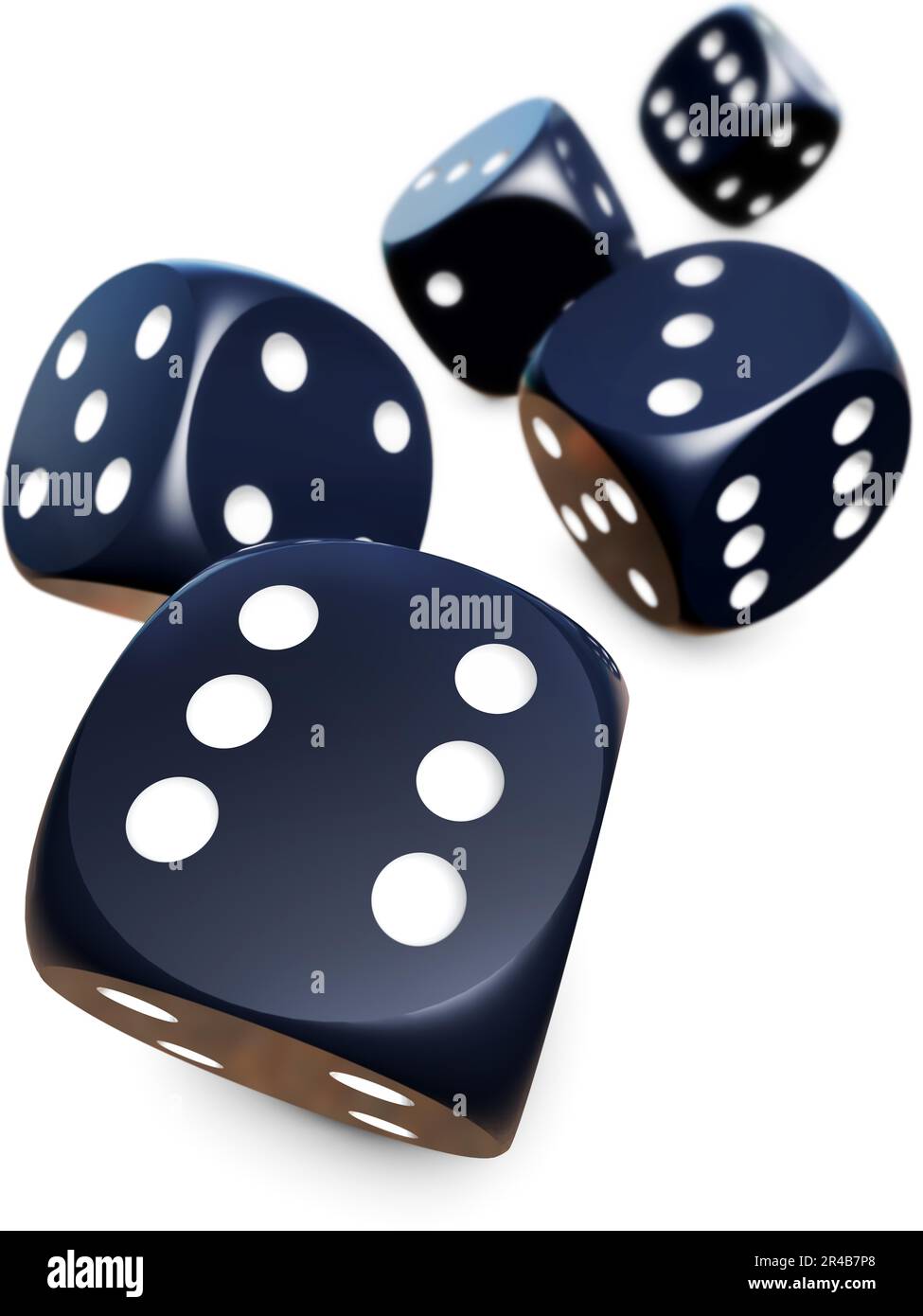 Hochauflösendes 3D-Rendering von Würfeln Stockfoto