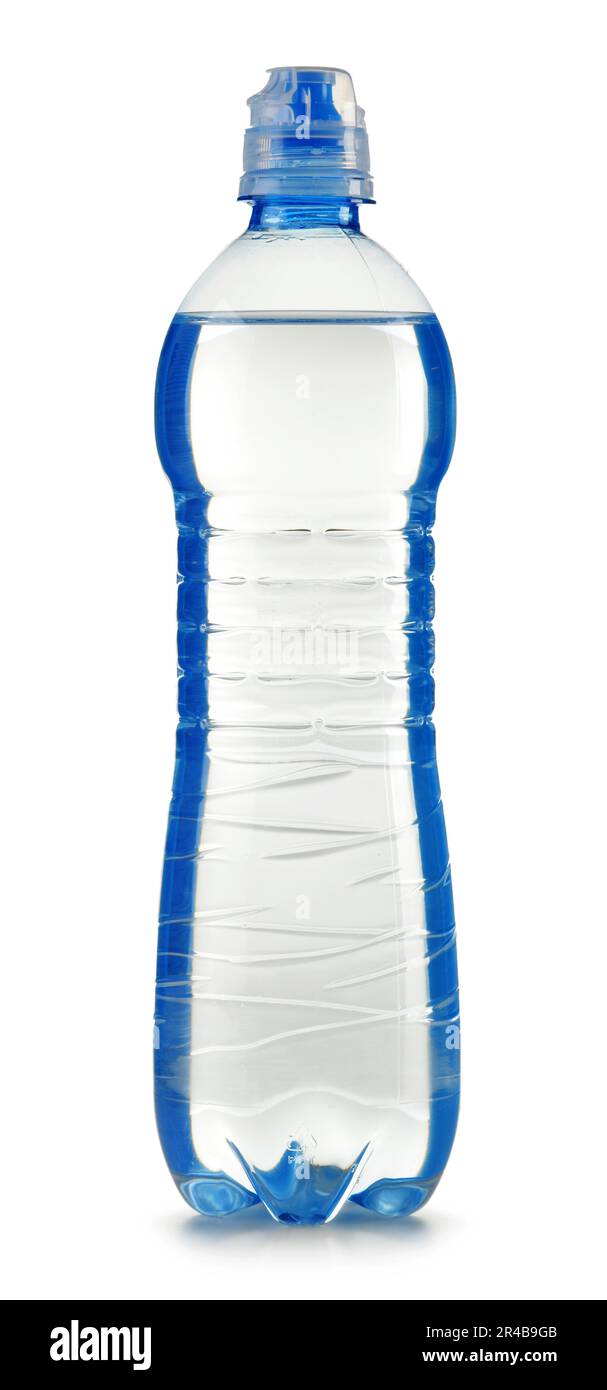 Polycarbonat-Kunststoff-Flasche Mineralwasser isoliert auf weißem  Hintergrund Stockfotografie - Alamy
