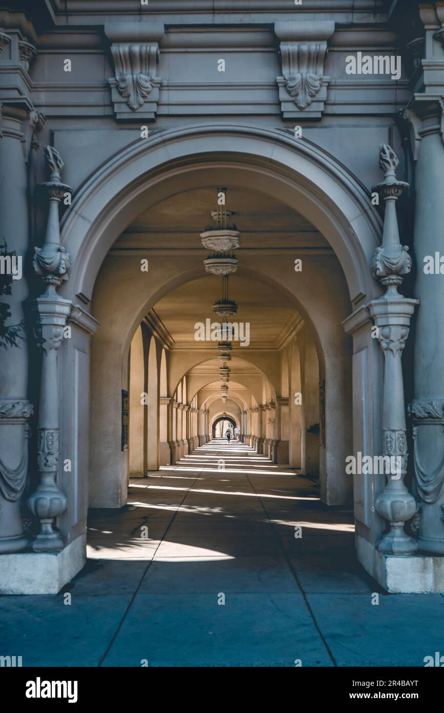 Fußweg im Balboa Park in San Diego, Kalifornien Stockfoto