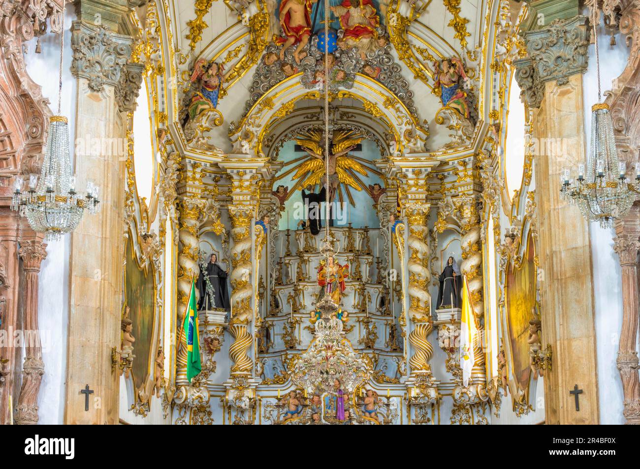 Kirche von Sao Francisco de Assis, Hauptaltar, Sao Joao del Rey, Minas Gerais, Brasilien Stockfoto